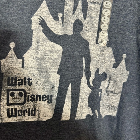 NWT. Disney Mickey Mouse and Walt Partners Silhouette Castle tee Shirt Size 2XL. - Picture 4 of 12